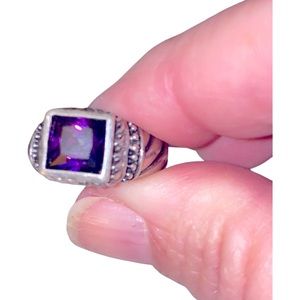 Barse Ring amethyst set in silver size 7